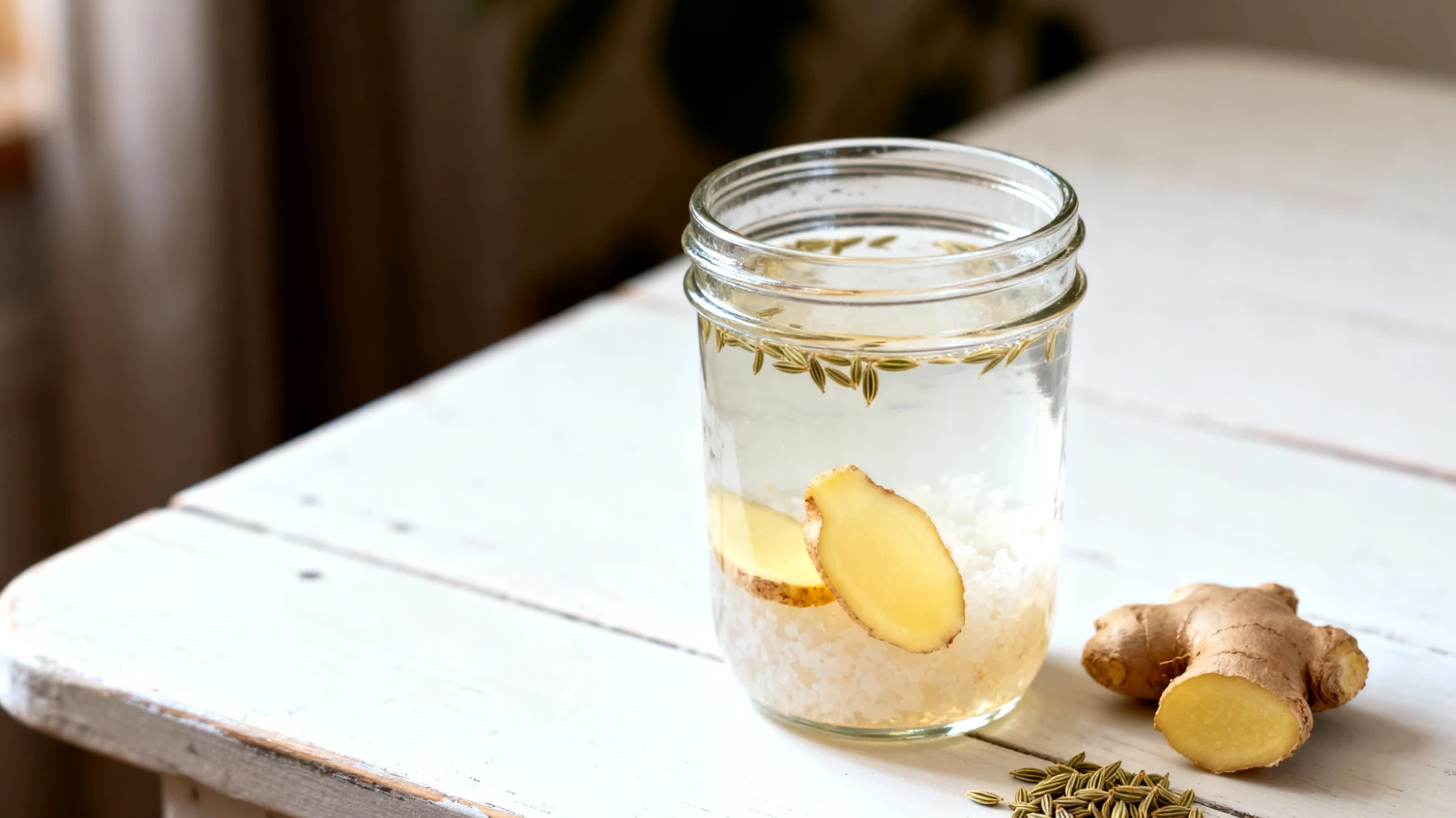 Kefir d'acqua con zenzero e semi di finocchio"